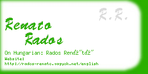 renato rados business card